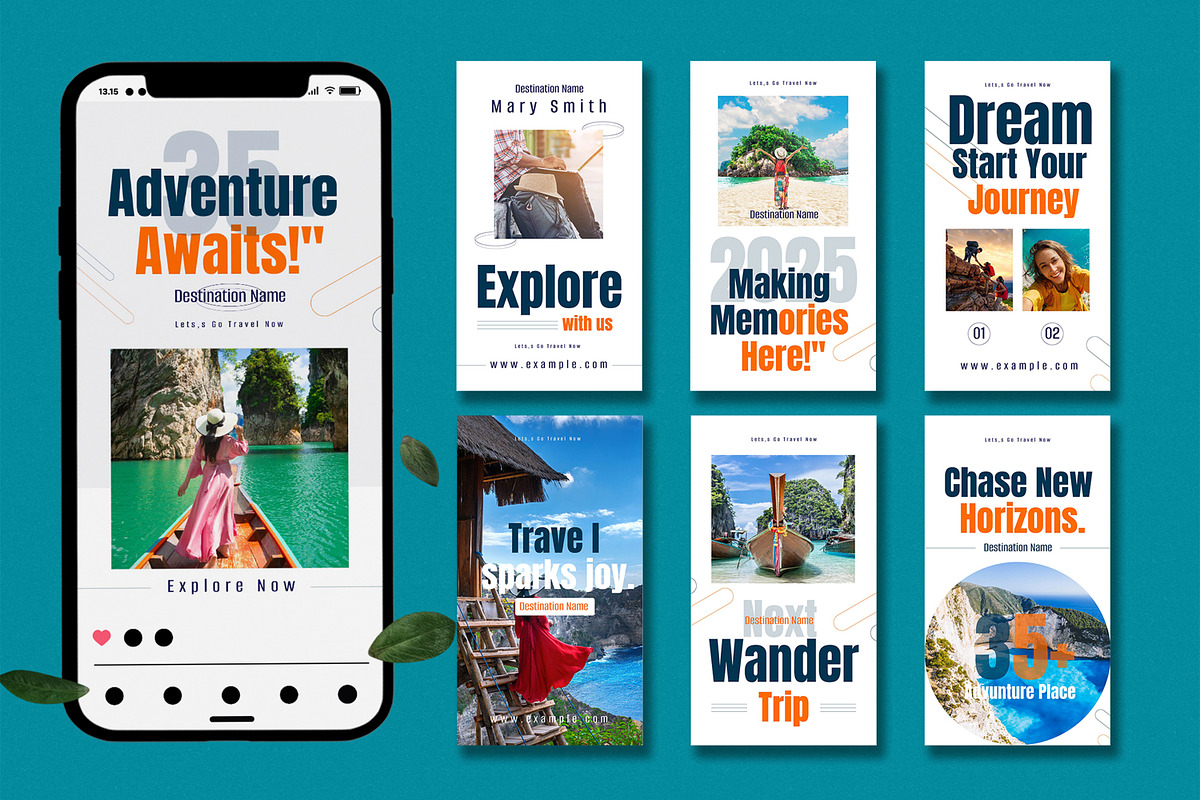 Travel Social Media Story Layout, a Social Media Template by ContestDesign (Photo 1 of 4)