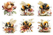 Whimsical GardenBee Clipart, a Seasonal Illustration by Designworld (Thumbnail 4 of 10)