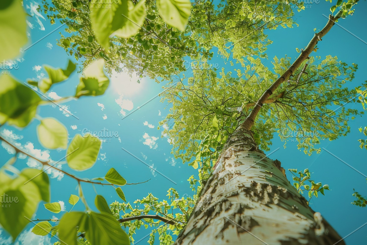 98 Trees view from below, a Nature Photo by Handmadefont (Photo 84 of 98)