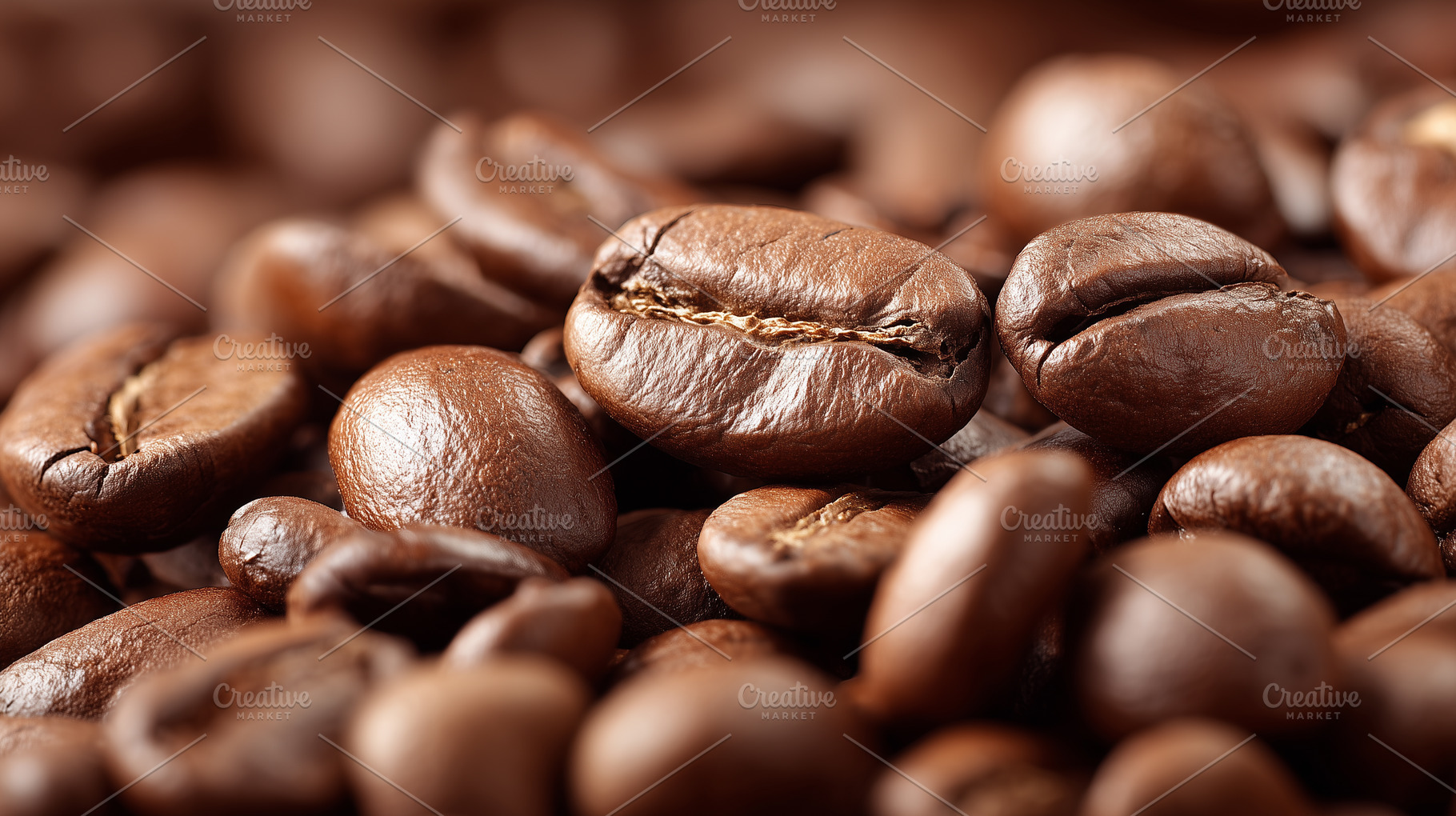 Close up of roasted coffee beans, a Food & Drink Photo by MistyDay