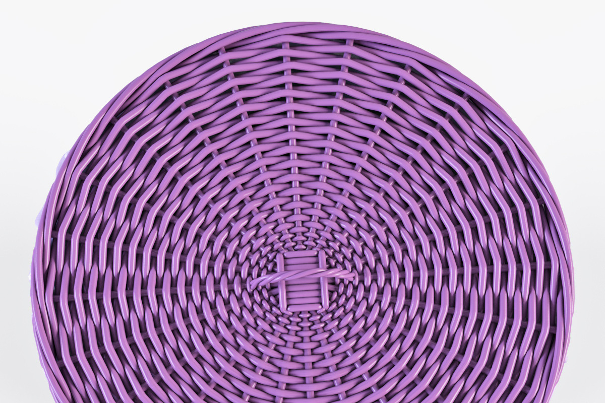 Wicker Laundry Basket 03 Purple, an Object 3D Model by Markelos (Photo 5 of 12)