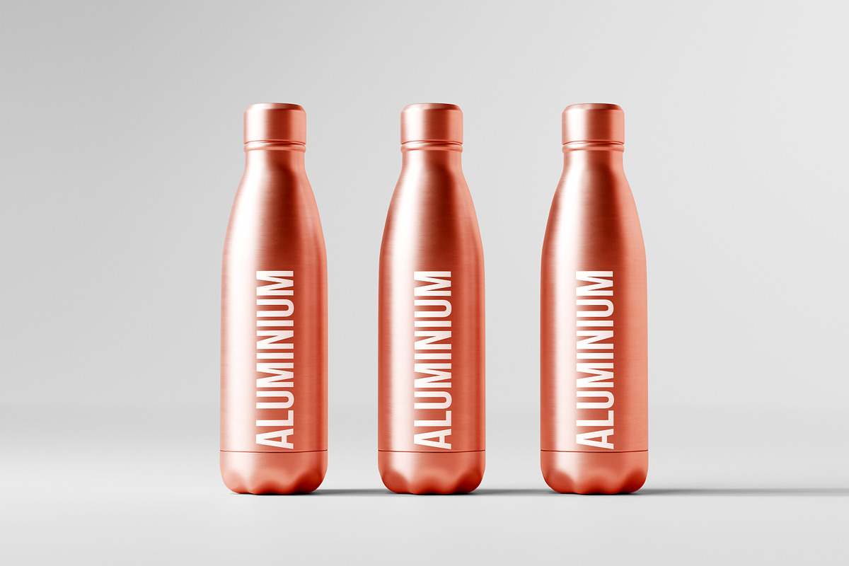 Aluminum Water Bottle Mockup Bundle, a Packaging Mockup by pmvch (Photo 25 of 51)