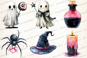 Black Pink Halloween Clipart, an Illustration by DreamCafeArt (Thumbnail 2 of 7)