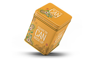 Square Tin Can Mock-Up