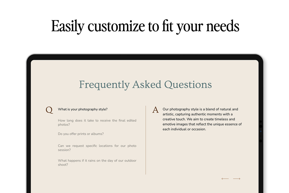 Split FAQ Showit Template Canvas, a Websites & App Template by Amanda Pena Design (Photo 4 of 6)