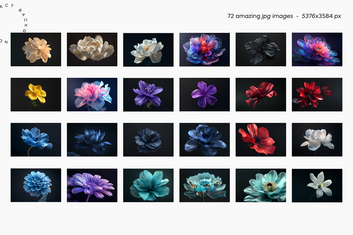 Majestic Gradient Flowers, a Wallpaper Graphic by Lumeno (Photo 6 of 10)