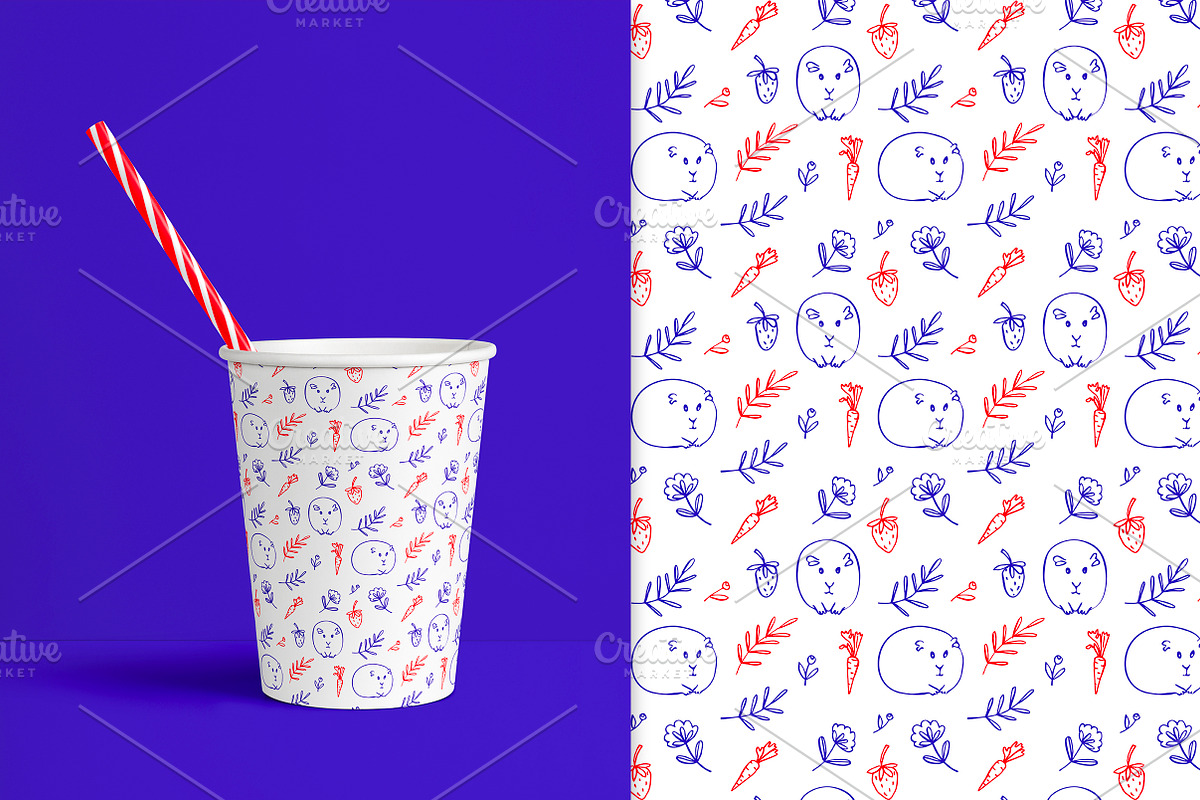 Guinea pig pattern, a Pattern Graphic by Lyolya Profitrolya (Photo 2 of 3)
