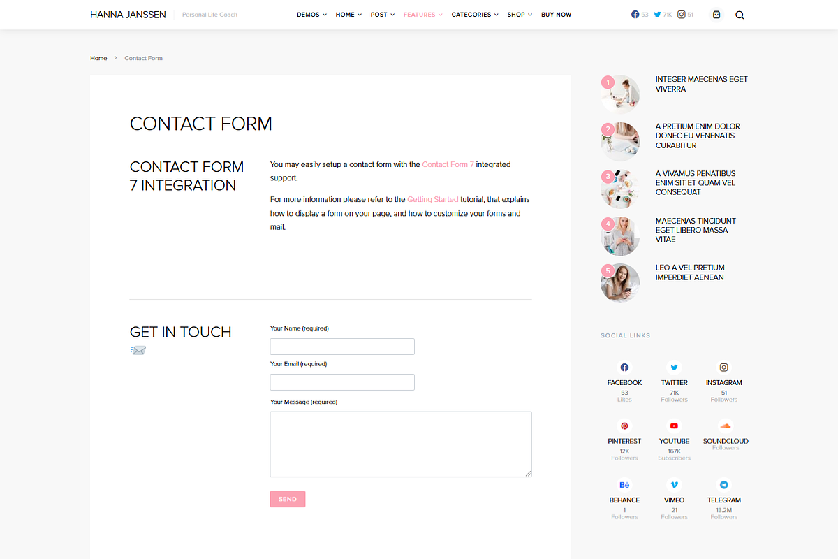 WordPress Minimal Blog Theme, a Landing Page Template by Elite Templates (Photo 9 of 9)