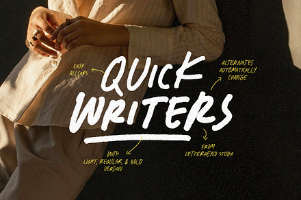 Quick Writers Handwritten, a Handwritten Font by Letterhend Studio