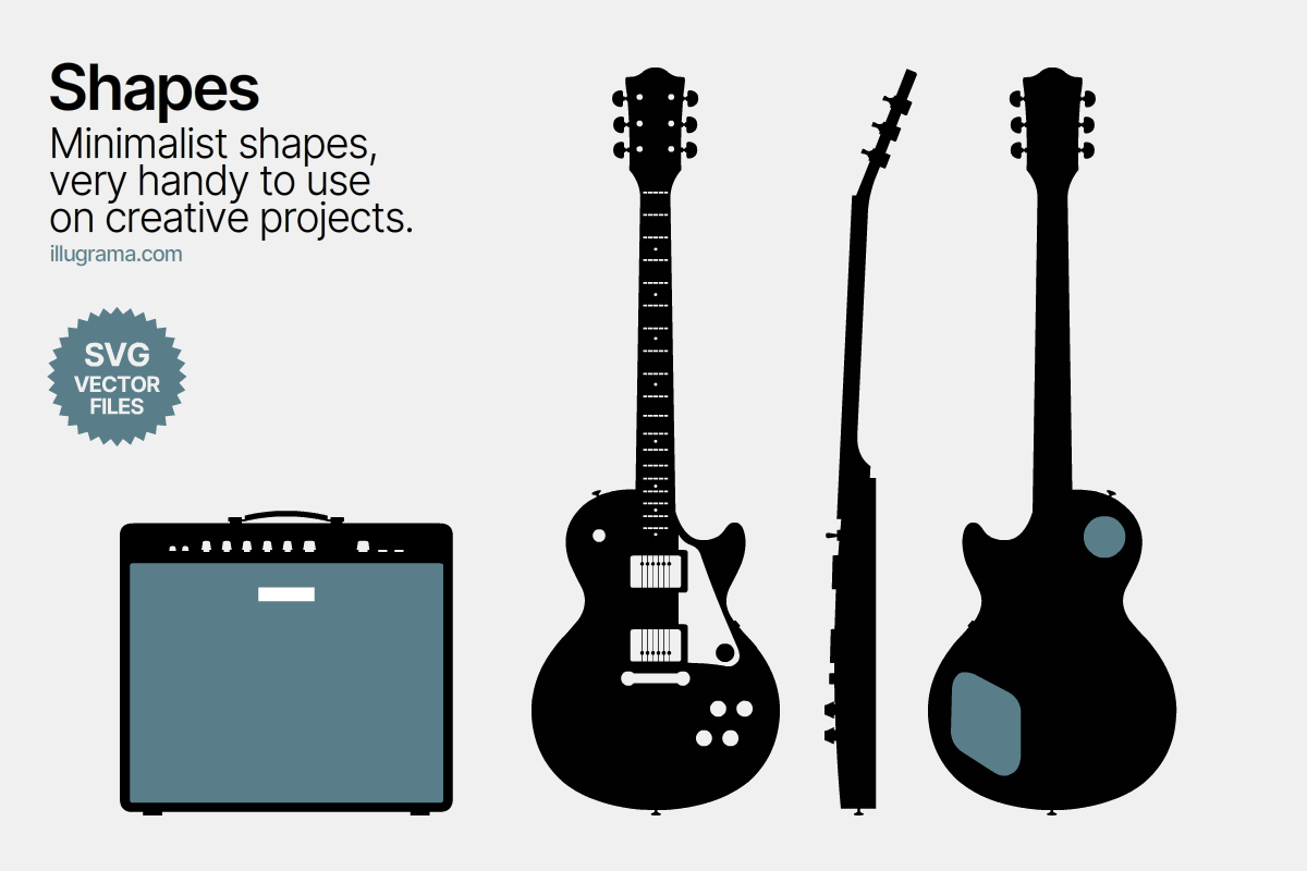 Guitar & Bass - Modern Graphics, an Object Illustration by illugrama (Photo 5 of 24)