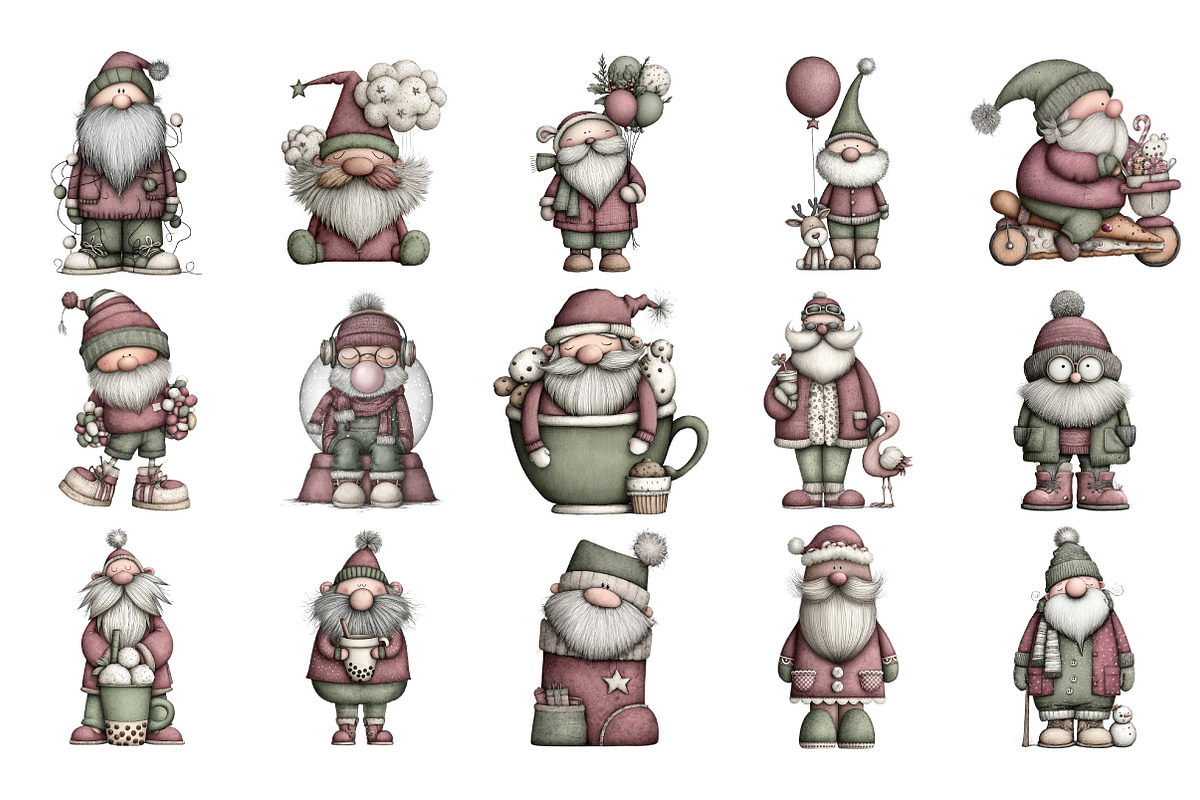Quirky Santa Clipart, an Illustration by Daily.Designs (Photo 2 of 5)