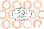 Peach Lace Vector Frames, an Illustration by Amanda Ilkov (Thumbnail 2 of 5)