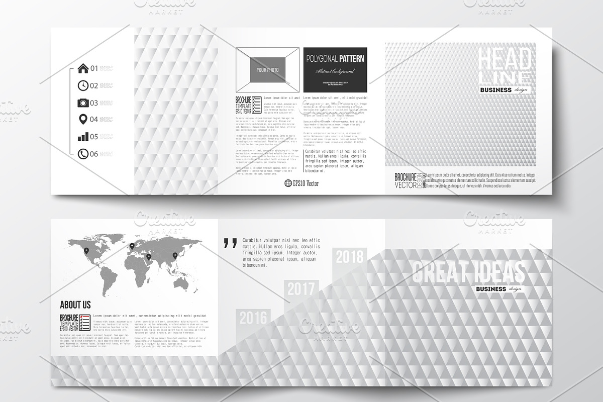 Bundle of 25 brochure templates, a Decorative Illustration by VectorShop (Photo 16 of 25)