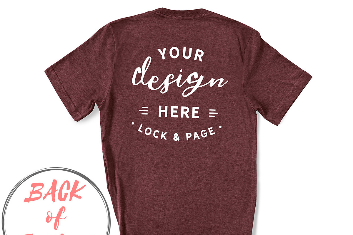 Back Of T-Shirt BC3001 Mockup Bundle, a Shirt Mockup by lock and page (Photo 58 of 88)