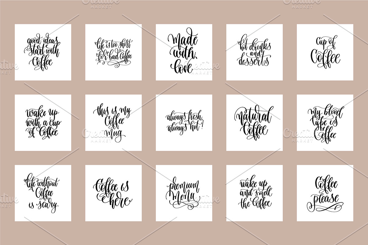 SET OF 100 COFFEE POSTERS, a Card Template by karakotsya (Photo 3 of 8)