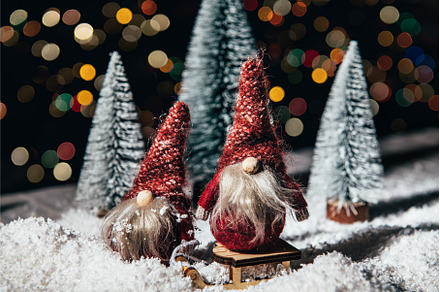 Christmas Gnomes in snowy forest, a Holiday Photo by MAnuta