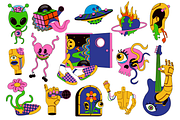 Mix Retro Element Set, an Object Illustration by Invisual Studio (Thumbnail 4 of 8)
