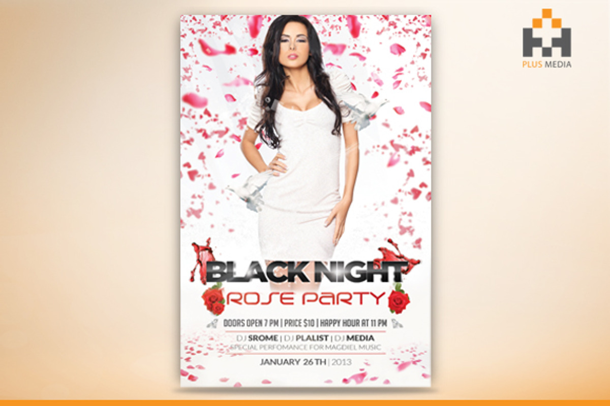 Falling Roses Flyer Template, a Flyer Template by Plus Media (Photo 3 of 3)
