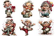 Whimsical Old Man Birthday Clipart, an Illustration by Craft Nest (Thumbnail 5 of 8)