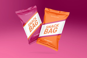 Snack Bag Set Mockup