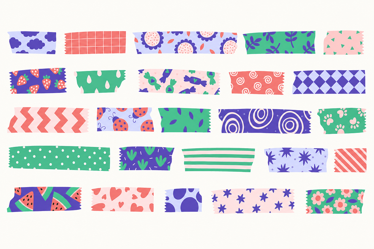 Hand Drawn Washi Tape Clipart, a Decorative Illustration by Anna Studio (Photo 11 of 12)