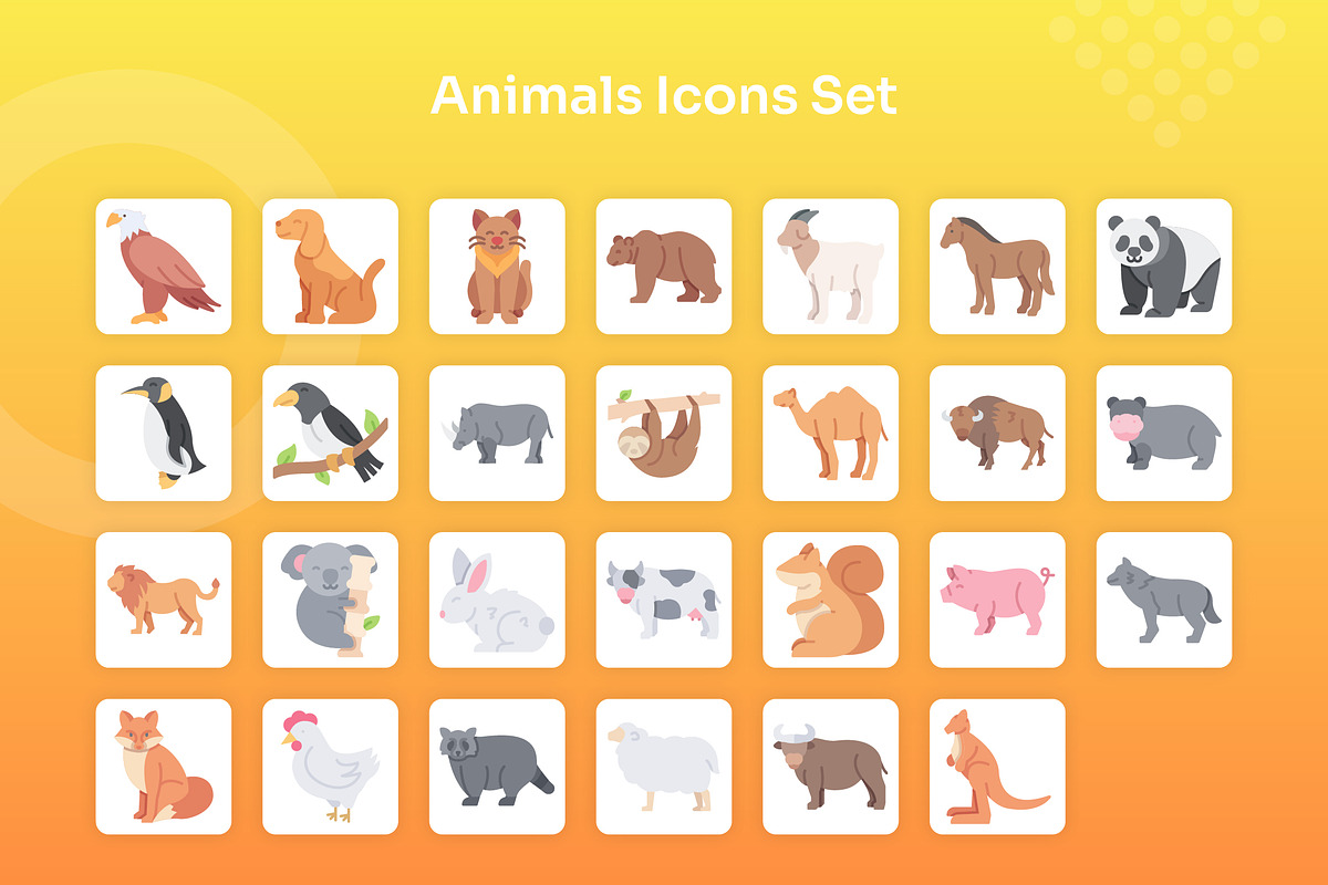 Animals Icons Set - Flat, an Icon by Kmg Design (Photo 2 of 2)