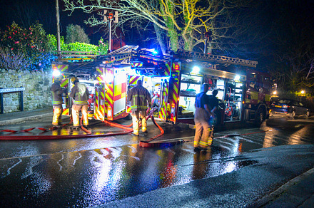 Firefighters attending a fire