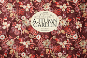 Watercolor Autumn Floral Pattern, a Pattern Graphic by SirenaArt (Thumbnail 1 of 12)