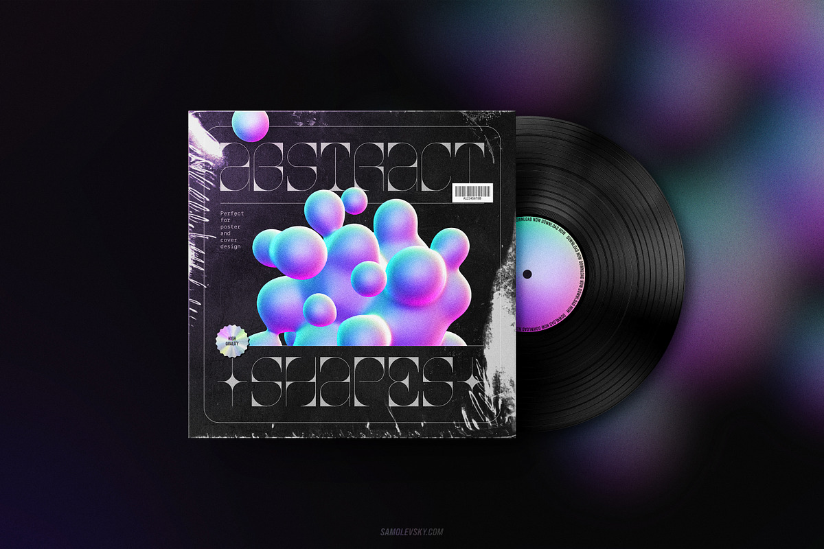 Holographic 3D shapes collection, an Object Graphic by Samolevsky (Photo 11 of 13)