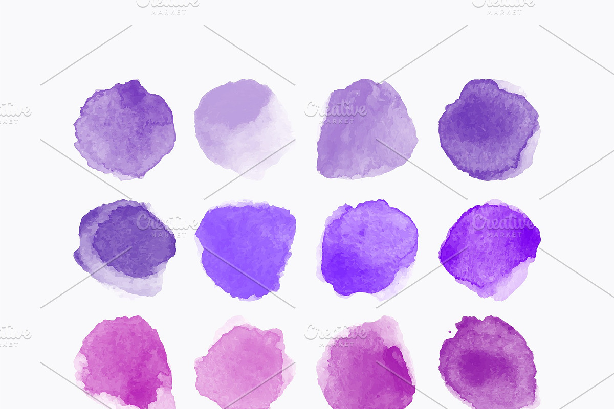 Big set watercolor vector stains, a Texture Graphic by Ibrin's Shop (Photo 11 of 14)