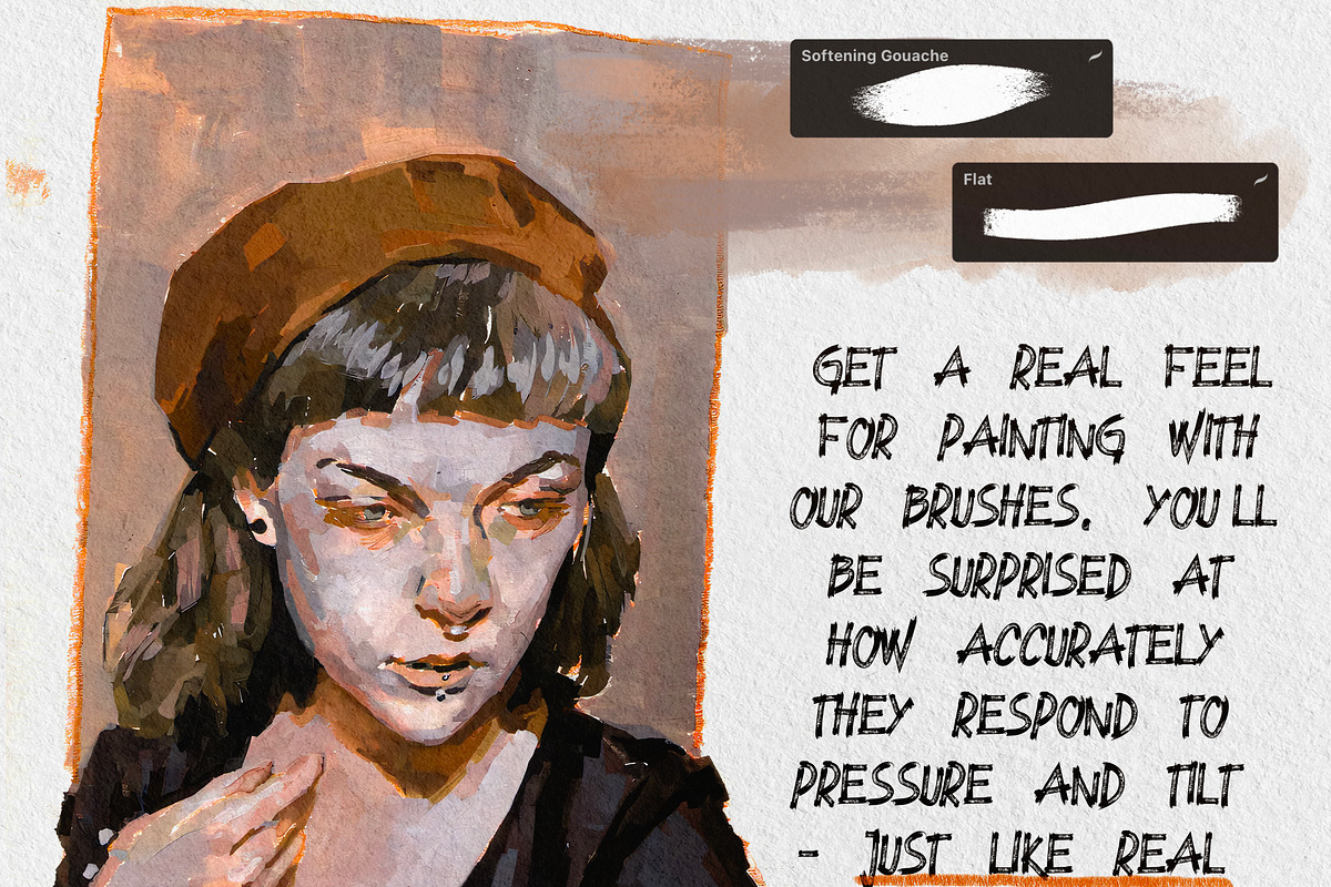 Gouache Brushes For Procreate, a Brush Add-On by BrushArchive (Photo 2 of 11)
