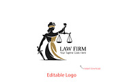 Modern Lady Justice Logo Template, a Branding & Logo Template by YUDesignStore (Thumbnail 1 of 8)