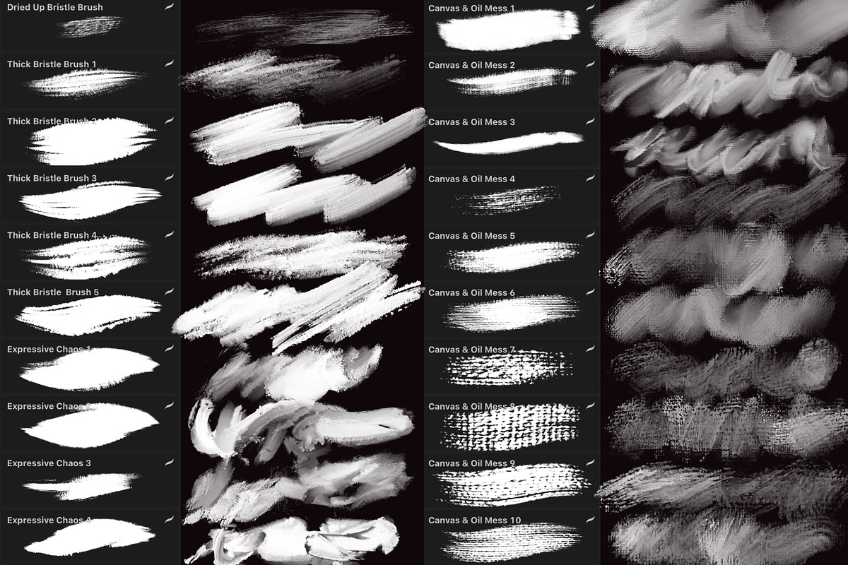 Oil Brushes for Procreate, a Brush Add-On by OlgaRom (Photo 4 of 9)