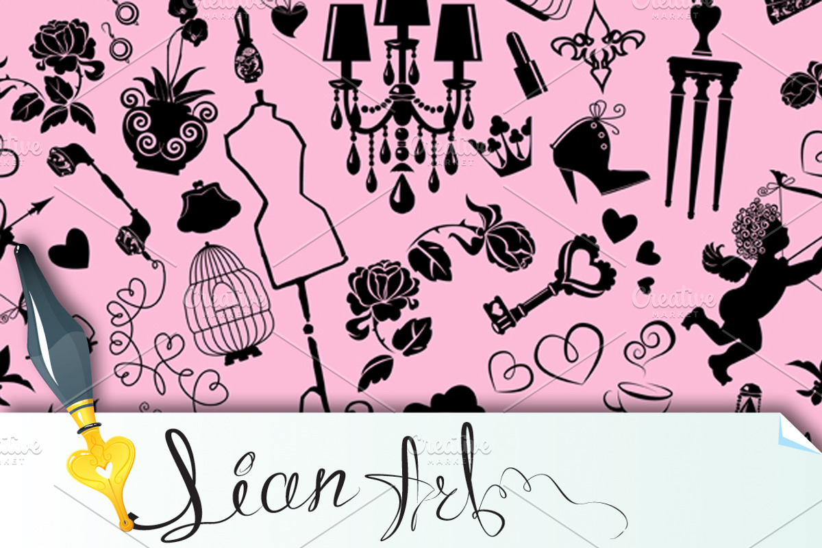Seamless pattern with glamour access