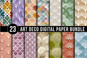 Art Deco Digital Paper Bundle, a Pattern Graphic by DreamArtGraphic