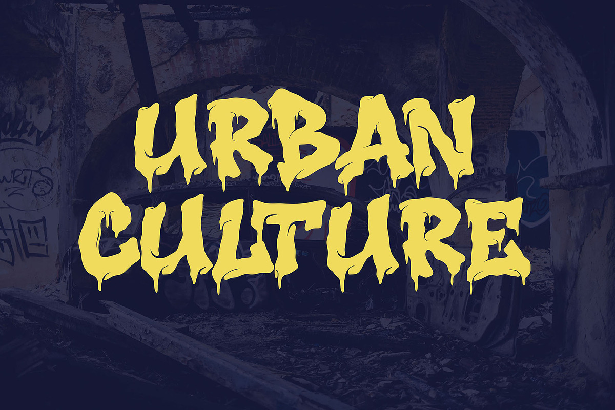 Grime Slime - Dripping Graffiti Font, a Handwritten Font by figuree studio (Photo 5 of 7)