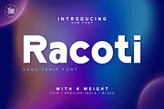 Racoti, a Sans Serif Font by twinstd (Thumbnail 1 of 11)
