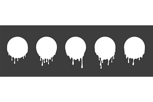 Streak round circles sticker. Melted, an Object Illustration by skripnikbb