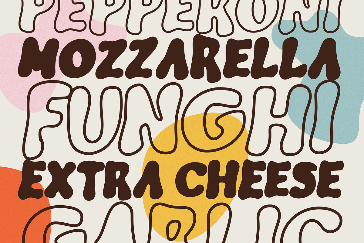 Squishy Blob Bubbly Display Font, a Sans Serif Font by FansyType (Photo 11 of 15)