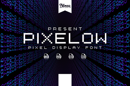 Pixelow, a Script Font by almazstudio