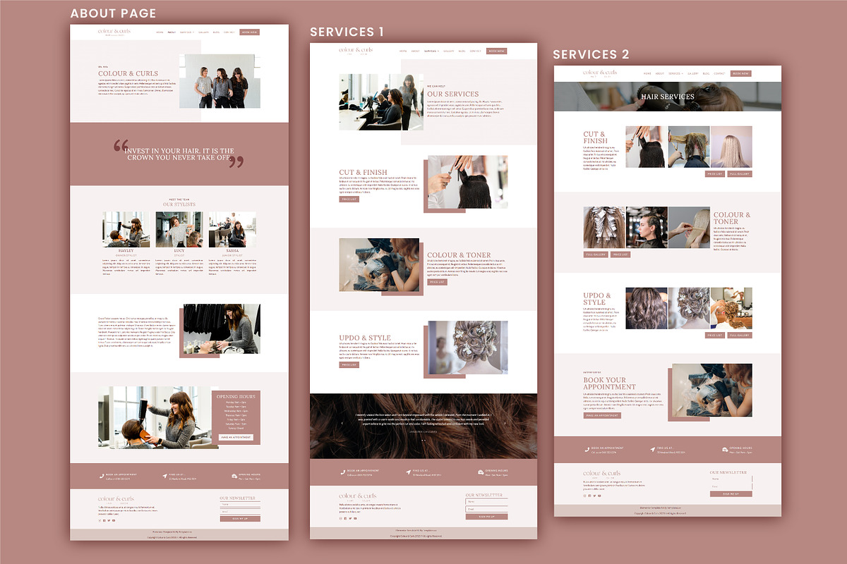 Hair Elementor Template | WordPress, a WordPress Template by Templatez.Co (Photo 4 of 7)