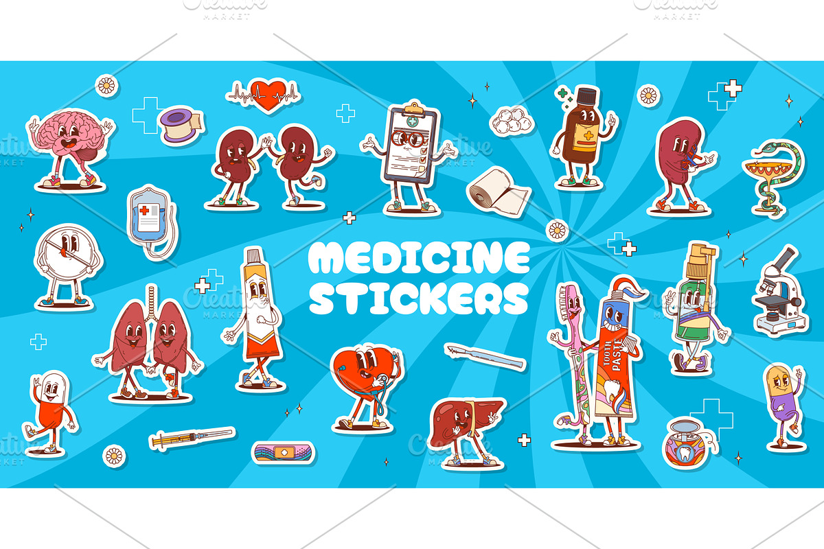 Groovy human body organs, a Decorative Illustration by Buch&Bee