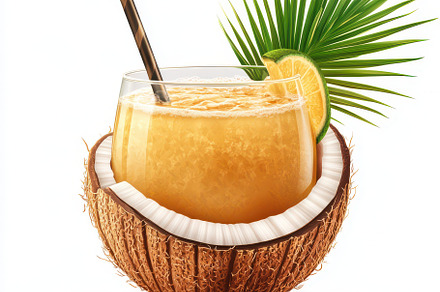 Refreshing Coconut Cocktail Tropical, a Food & Drink Photo by Pixeness