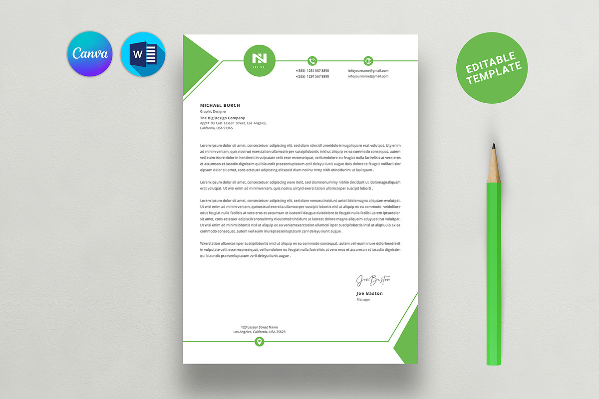 Letterhead, a Stationery Template by DesignDevisers (Photo 4 of 10)