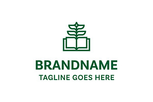 Plant Book Nature Education Logo, a Branding & Logo Template by Pray Art Design Studio