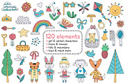 Nursery for a girl-Clipart&Lettering, an Animal Illustration by Truefiesta (Thumbnail 2 of 8)