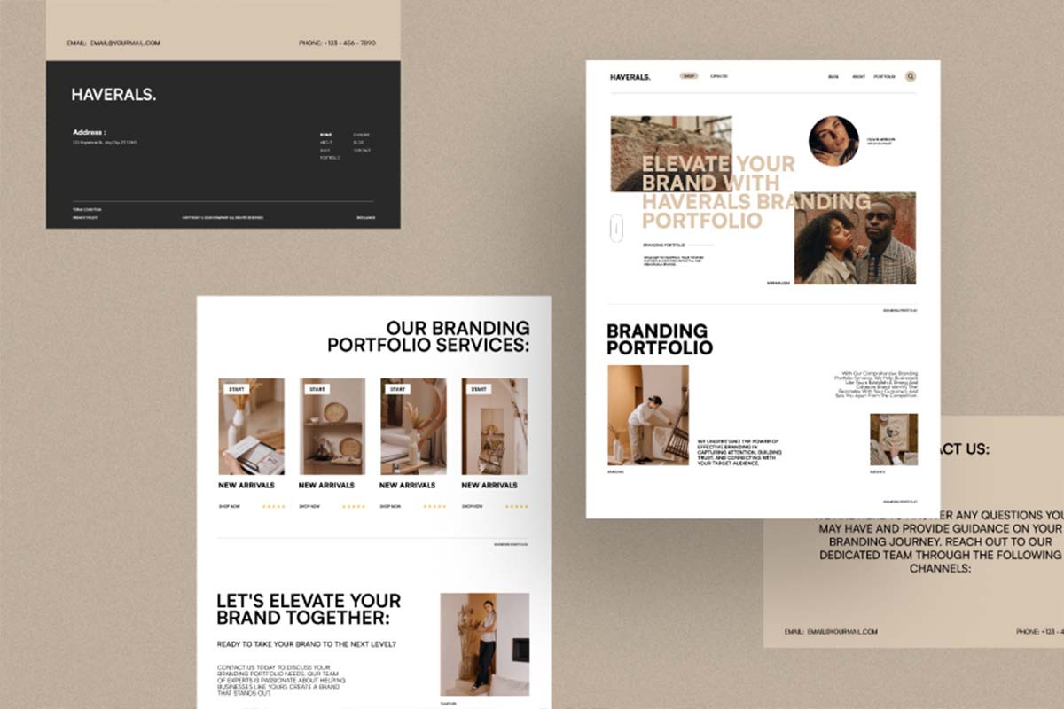 Haverals Branding Landing Page, an UI Kit Template by slidenotion (Photo 2 of 6)