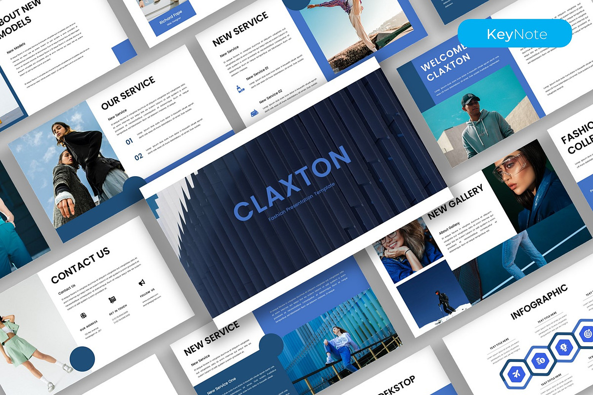 Claxton – Fashion Keynote Template, a Presentation Template by kreatifreya (Photo 1 of 5)