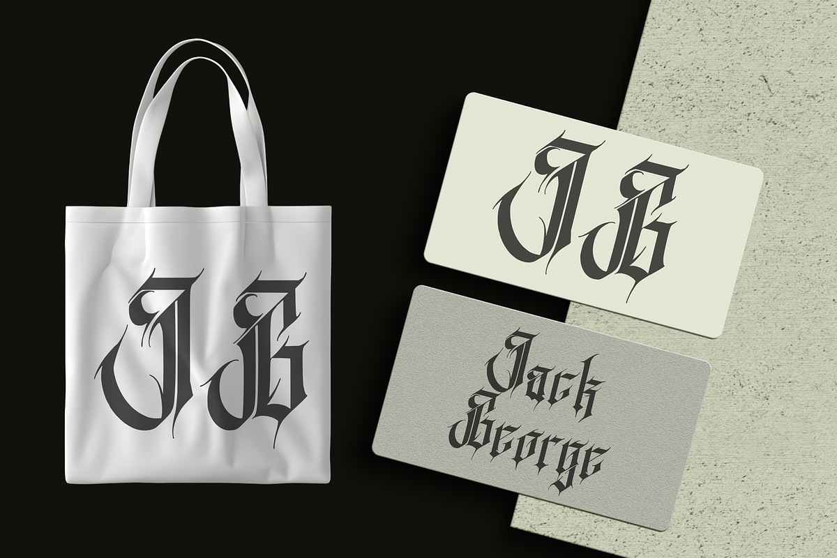 Rigtra Aledzra - Dark Gothic Font, a Blackletter Font by Randi Irvan | Rvandtype (Photo 6 of 13)