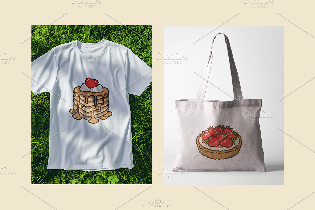 Kawaii Valentines Desserts clipart, a Food Illustration by Blumensdiary (Photo 4 of 6)
